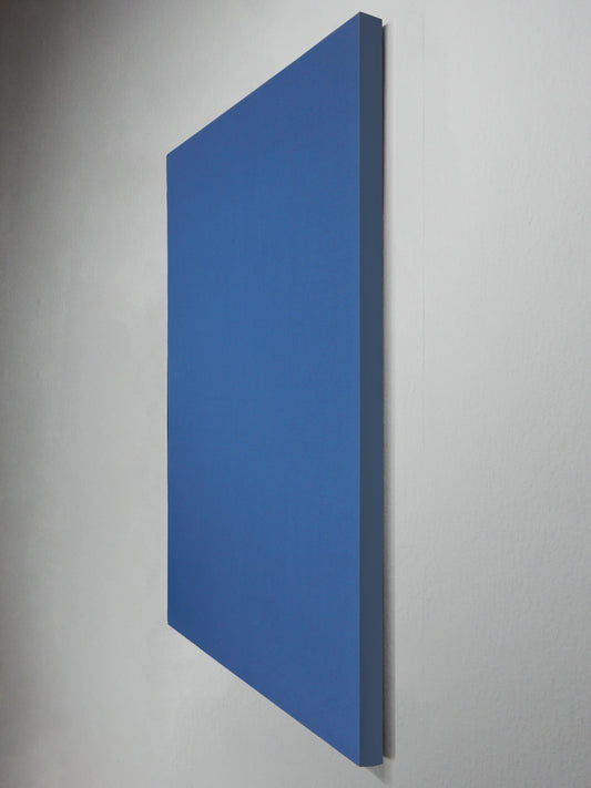 Rechterzijde lichtblauw akoestisch wandpaneel