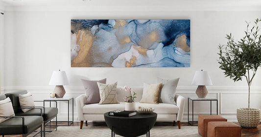 Interieur met akoestisch quartz akoestisch kunstpaneel