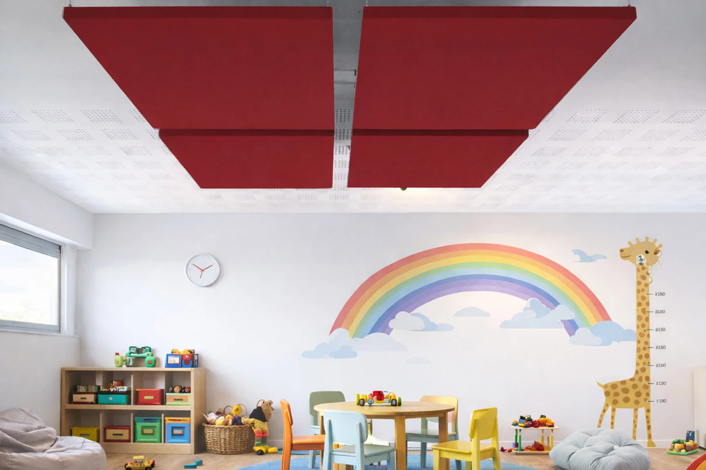 Deep Red Akoestisch Plafondpaneel