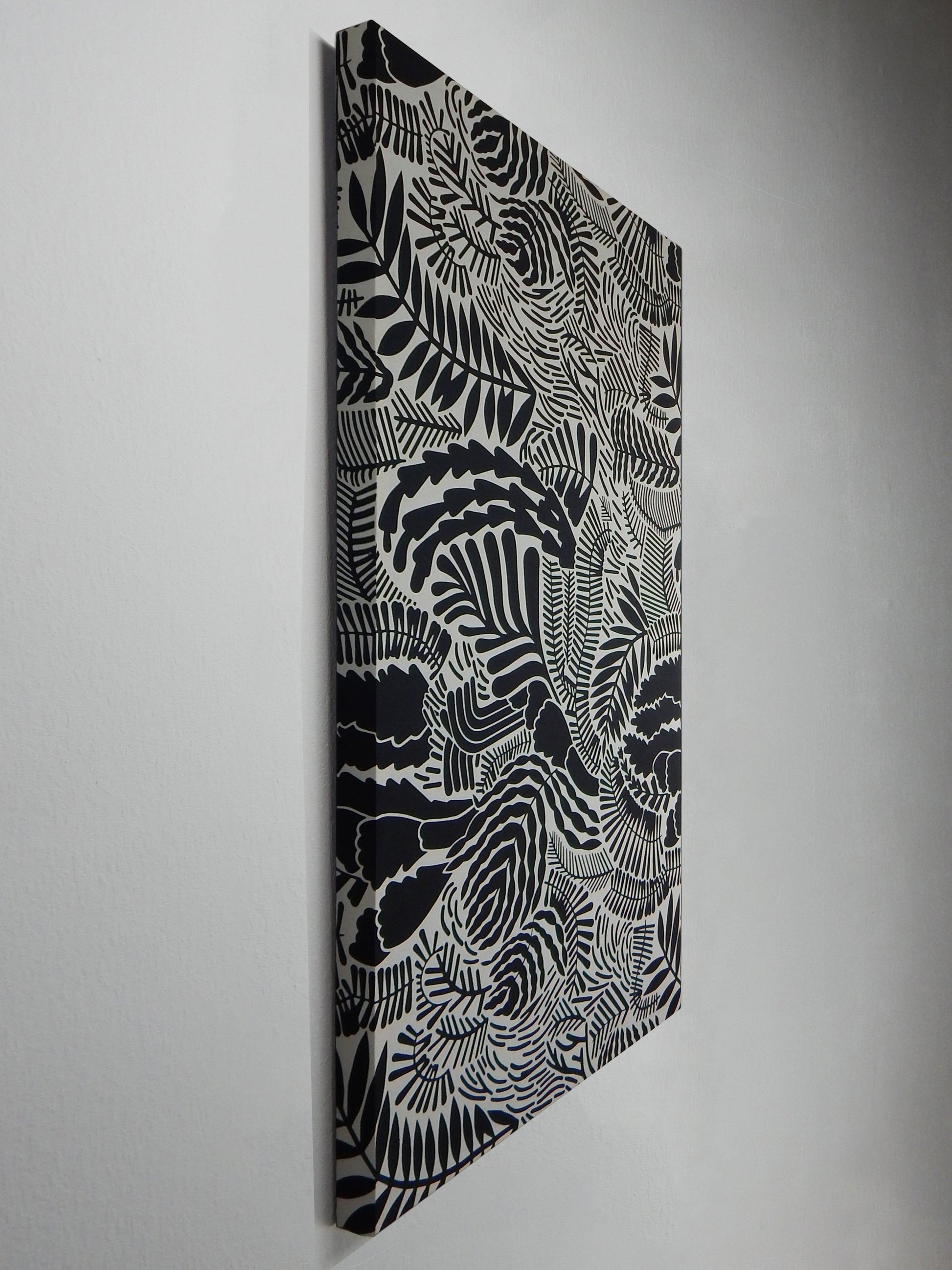 Junglemotief akoestisch wandpaneel