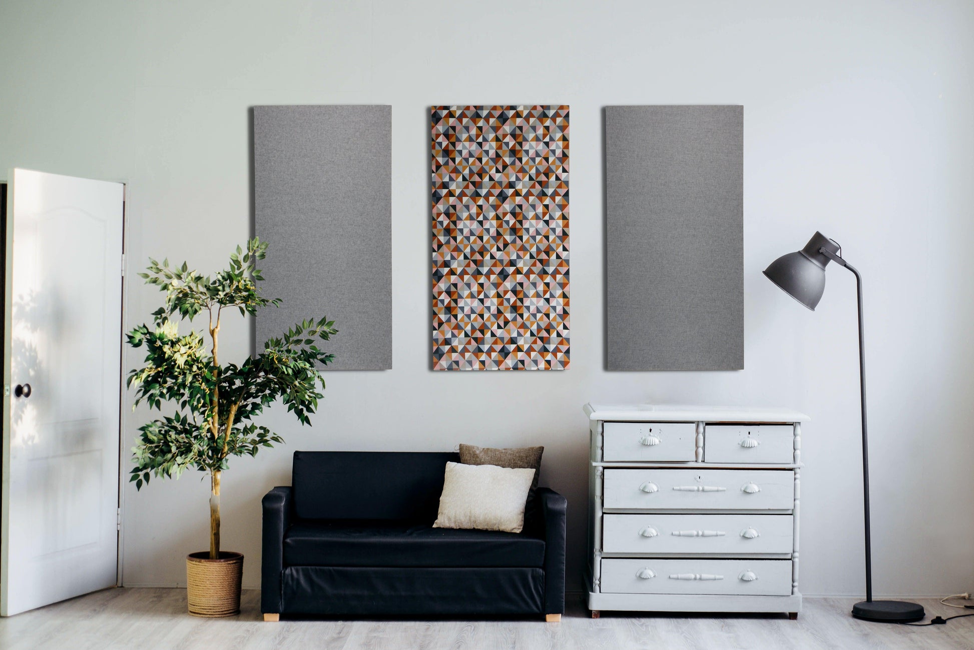 Interieur met akoestische wandpanelen