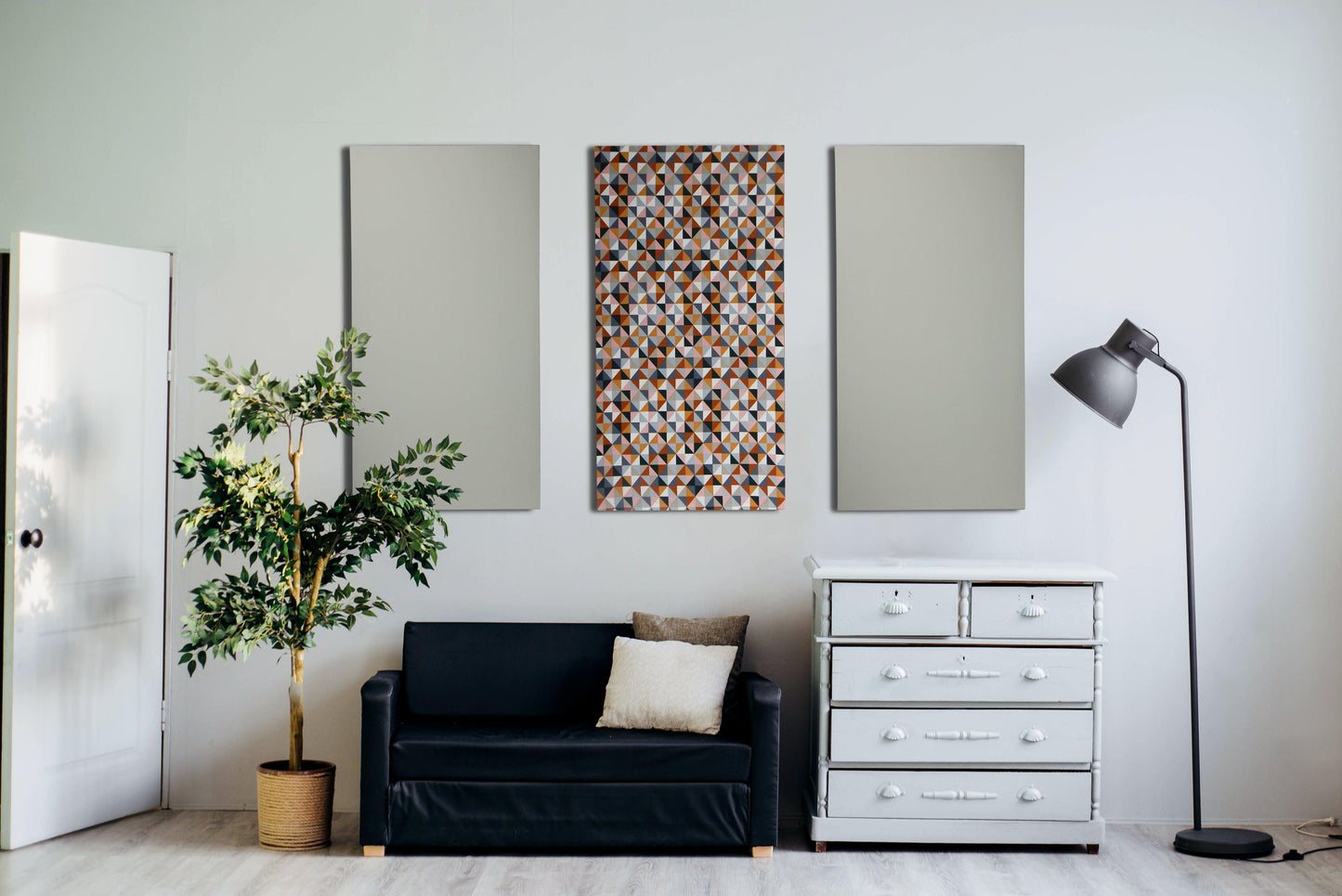 Interieur met akoestische wandpanelen