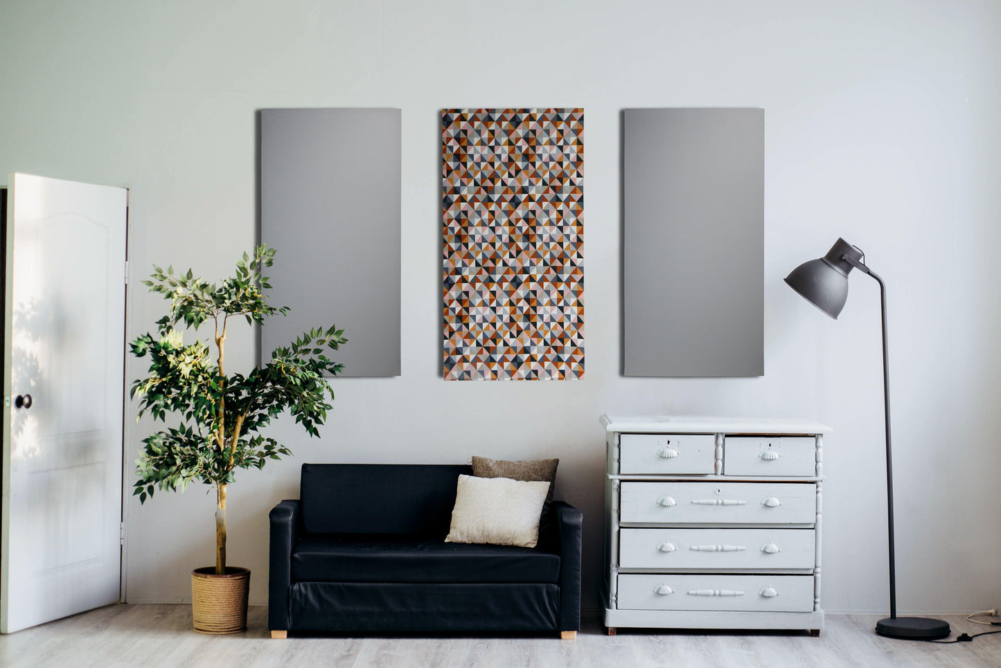 Interieur met akoestische wandpanelen