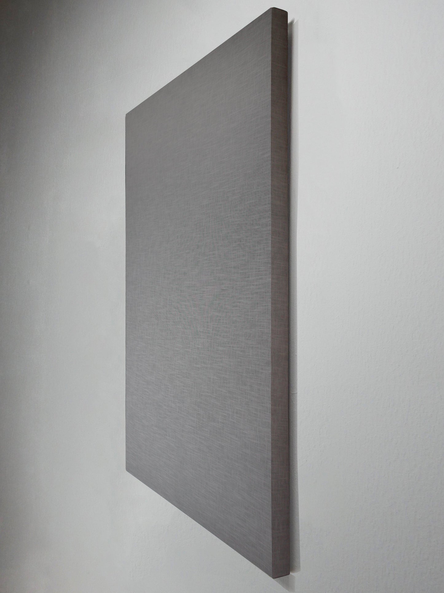 Akoestisch wandpaneel in lichtgrijs linnen