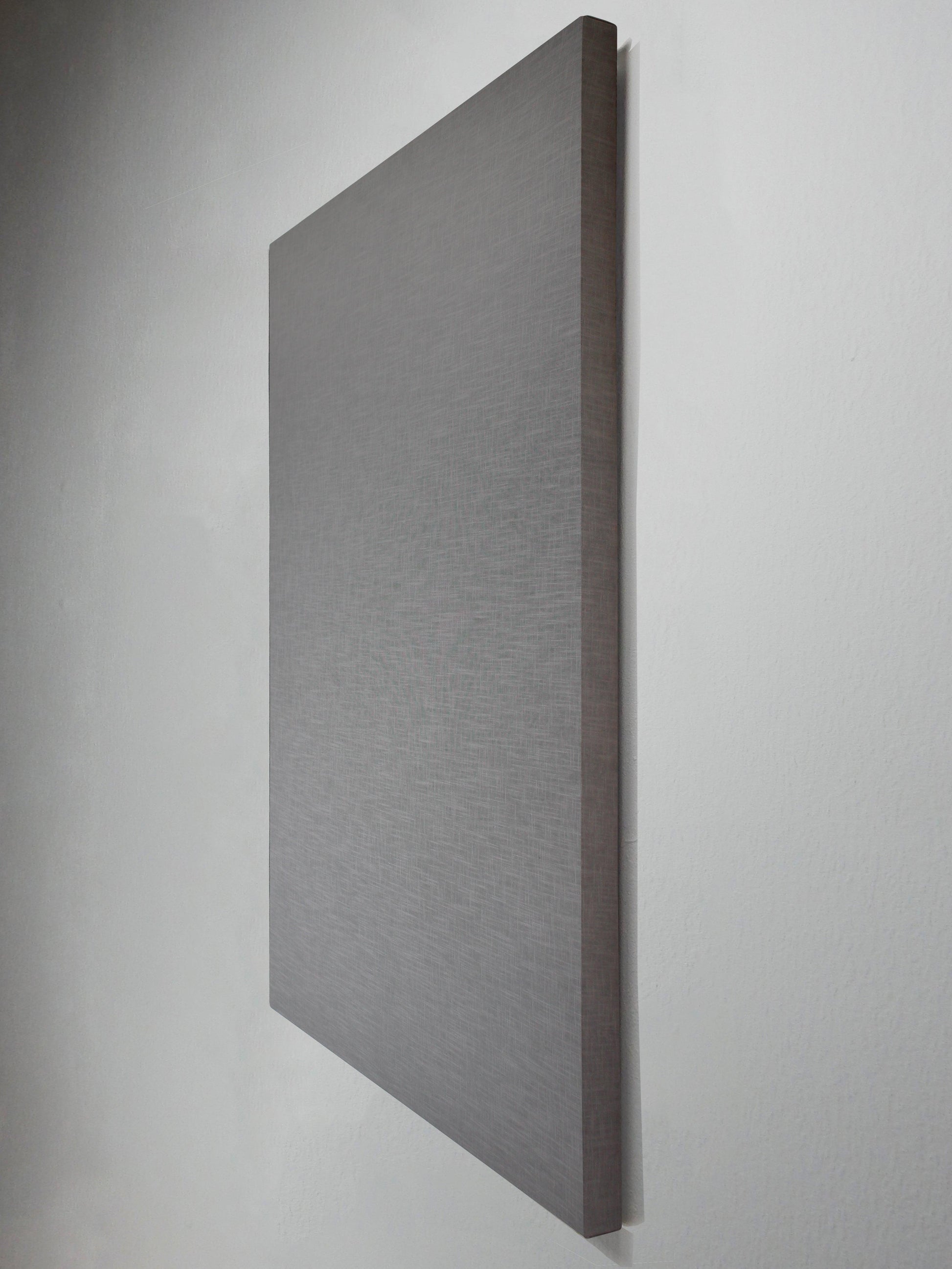 Akoestisch wandpaneel in lichtgrijs linnen