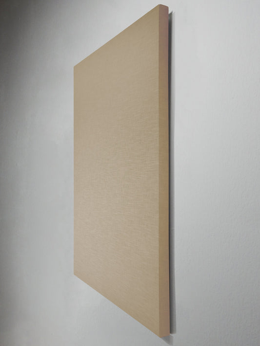 Rechterzijde naturel linnen akoestisch wandpaneel