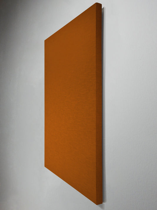 Rechterzijde saffraan linnen akoestisch wandpaneel