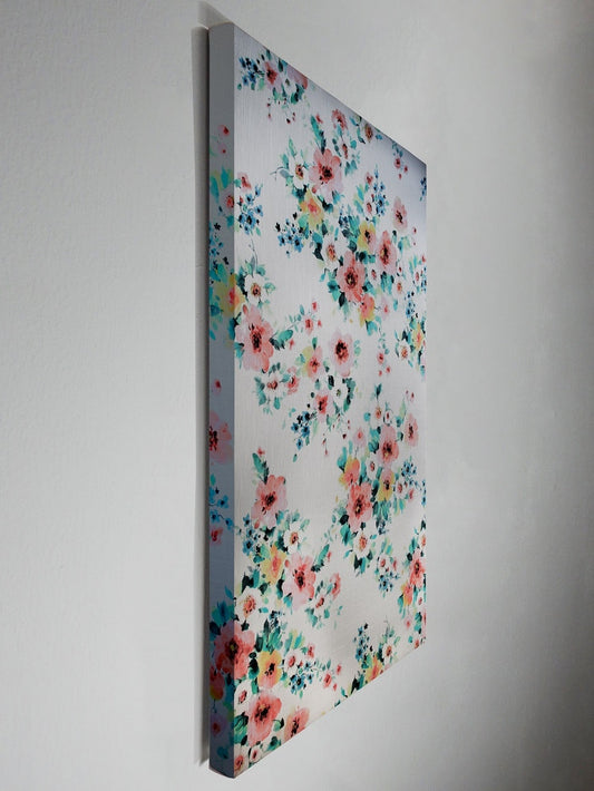 Akoestisch wandpaneel met bloesem print