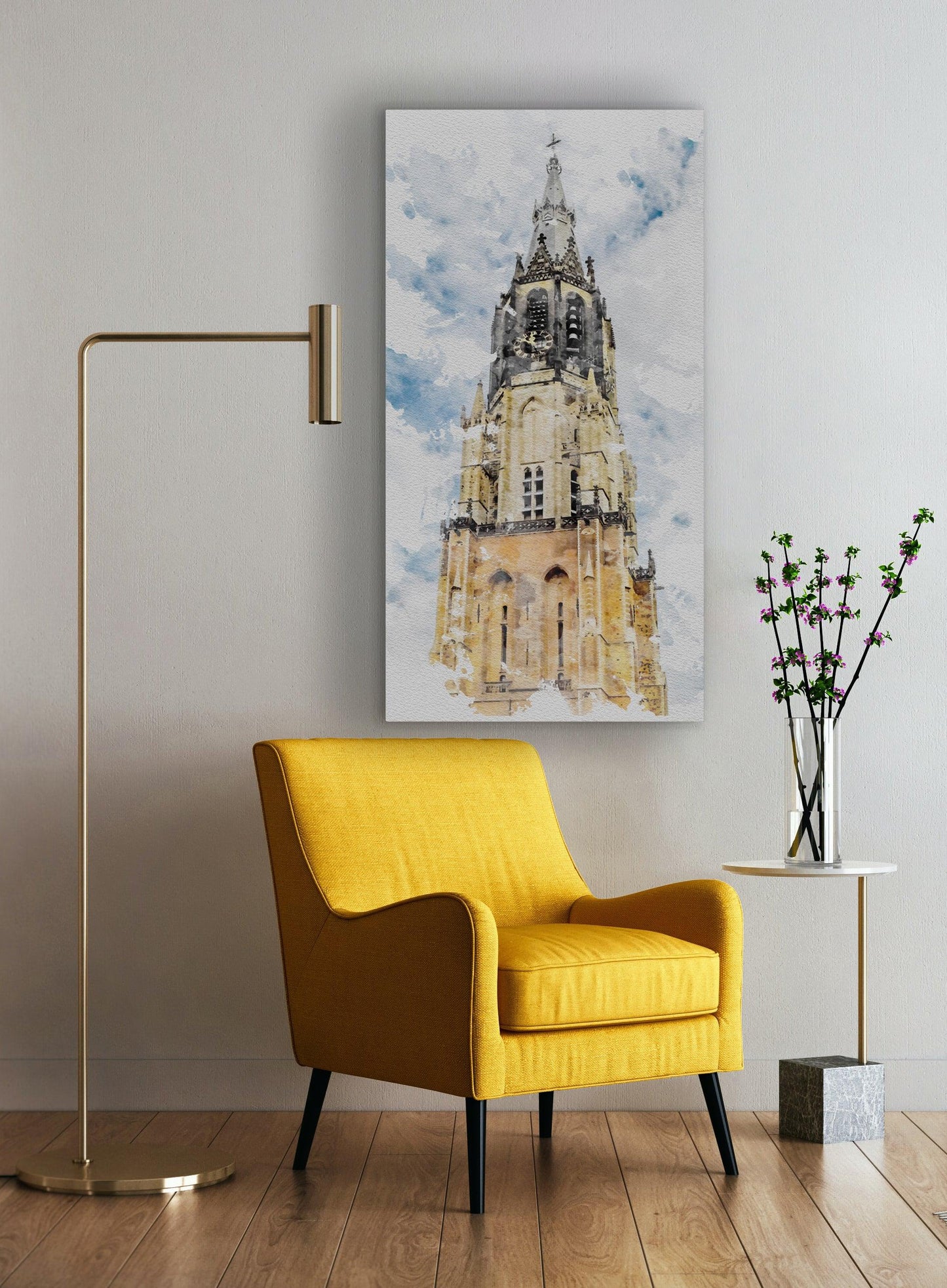 Interieur met akoestisch kunstpaneel Delft Nieuwe Kerk