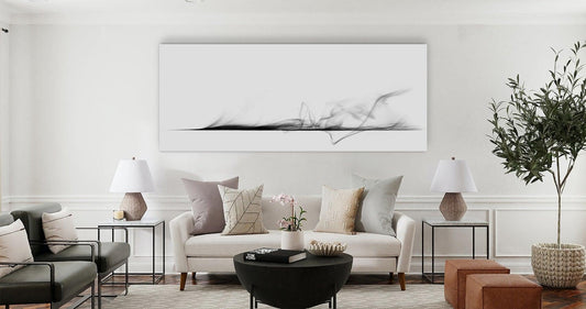 Akoestisch kunstpaneel in modern interieur